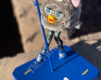 Furby Buddy Legged OOAK Art Piece "The Plights of the Modern Furby Str***er"