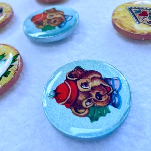 Vintage Bear Sticker Christmas magnet
