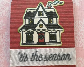 Cozy winter home gift tags