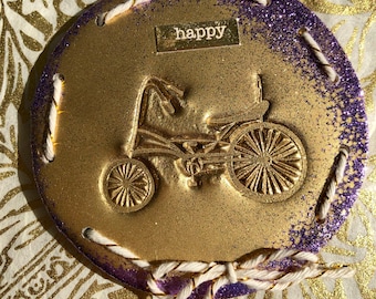 Handcrafted Old fashioned bicycle magnet