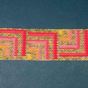 PATTERN Single Peyote Sunset Tiles Bracelet image 9