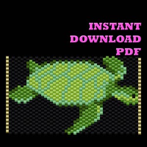 PATTERN - Single Peyote - Turtle Pen Wrap