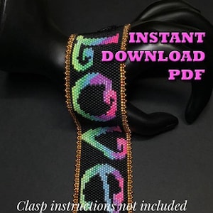 MUSTER - Single Peyote - Neon Love Armband