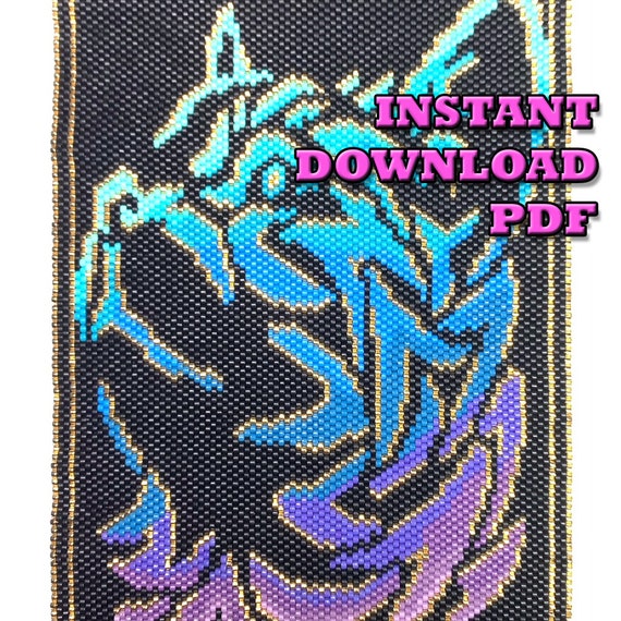 PATTERN - Single Peyote - Gradient Cat Tapestry