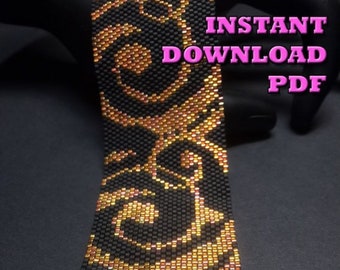 PATTERN - Single Peyote - Elegance Bracelet