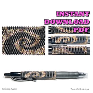MÖNSTER - Enkel Peyote - Simply Swirls Pen Wrap