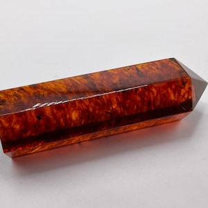 Amber tower high quality stone point carving metaphysical mineral Baltic amber point