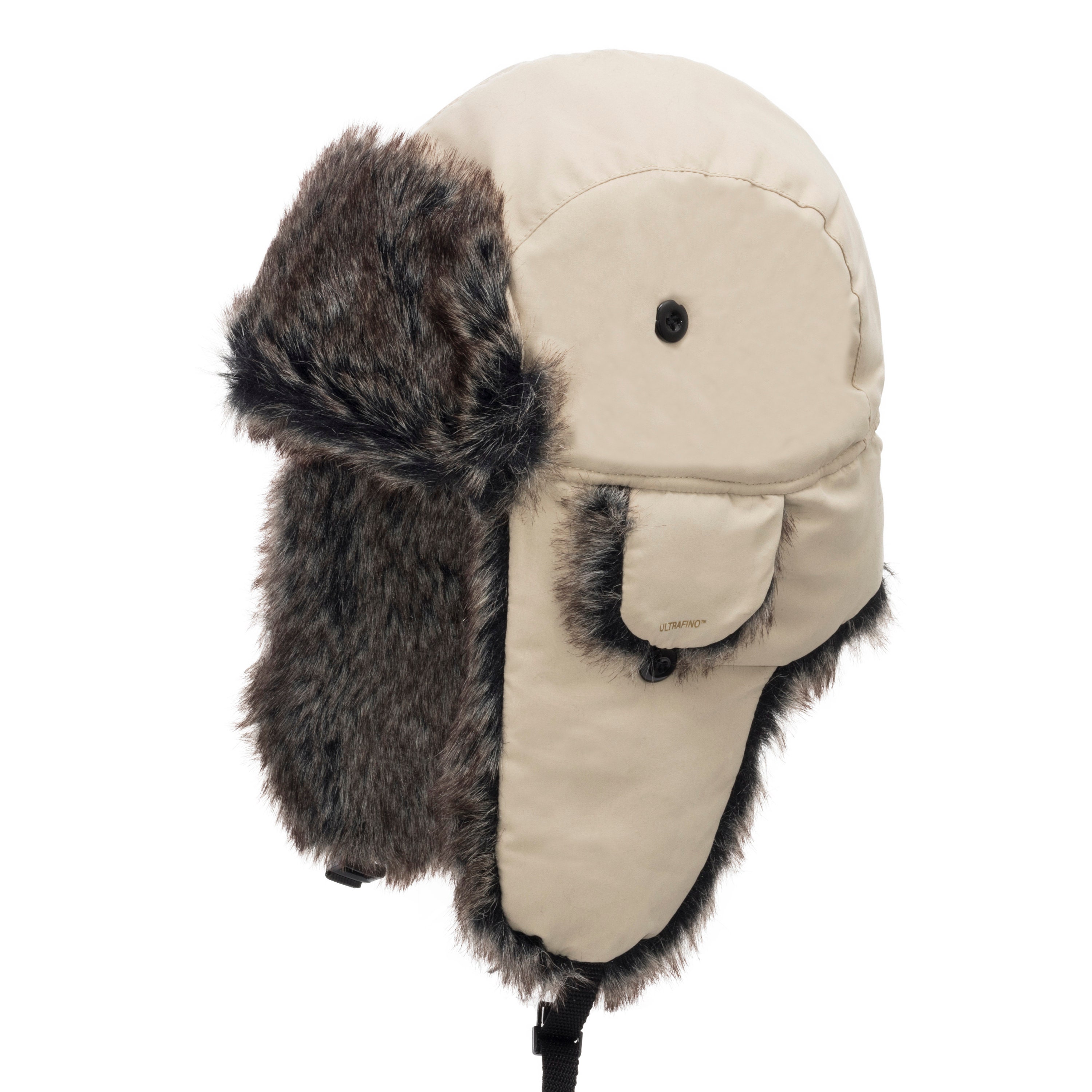 Trapper Bomber Aviator Russian Trooper Fur Earflap Winter Ski Hat Faux Leather 