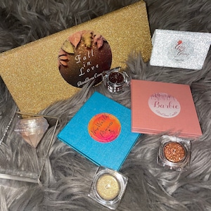 GlitznGlamz Vegan make-uppaletset Oogschaduw lot Glitter Pigments Spring