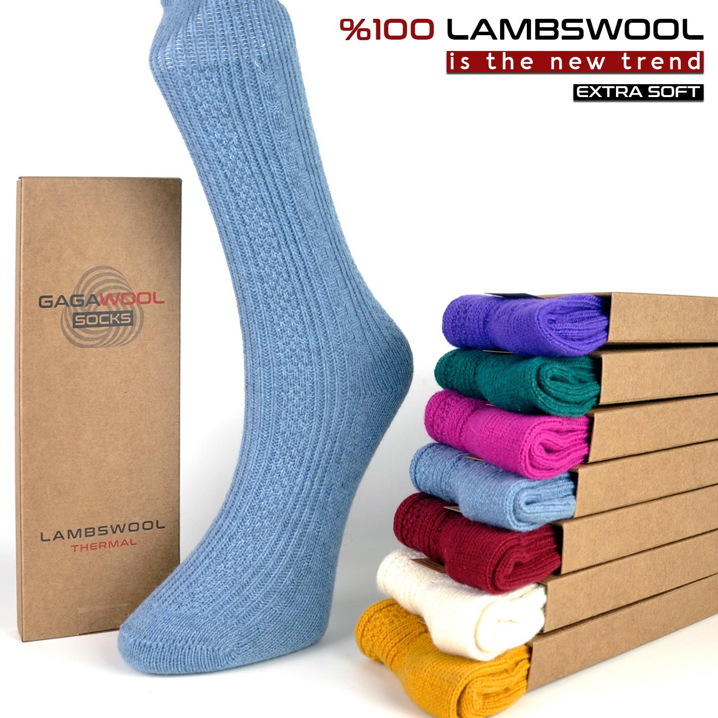 100% Pure Wool Lambswool Thermal Socks Unisex Size 6-12 Knitted Warm Socks Builder Cyclist Motorist Caravan Hiking Camping Workwear Color
