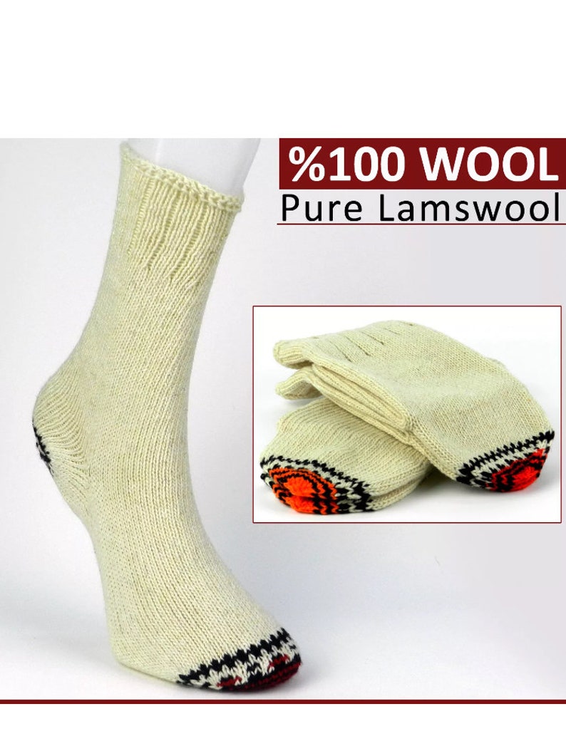 Lambswool Socks 100 Pure Wool Knitted Unisex Size 612 All Season 1