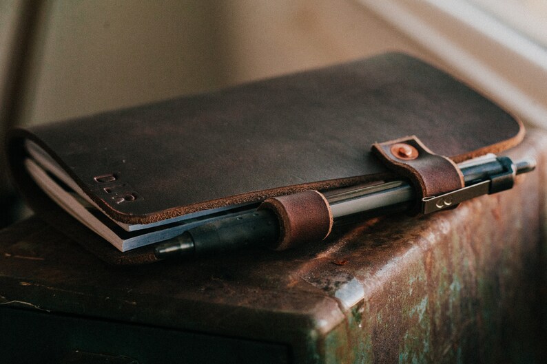 Leather Notebook Cover Leather Moleskin Field Notes Field Notes Cover Pen Holder Wedding Gift Wedding Gift Mother/'s Day
