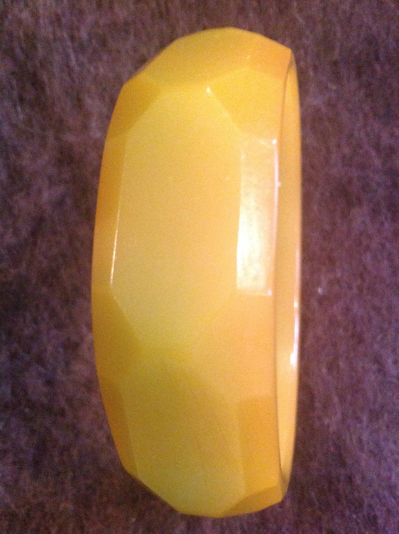 Vintage greenyellowbrown geometric bangle bracelet
