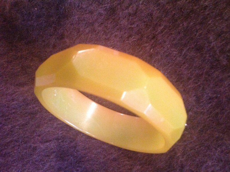 Vintage greenyellowbrown geometric bangle bracelet