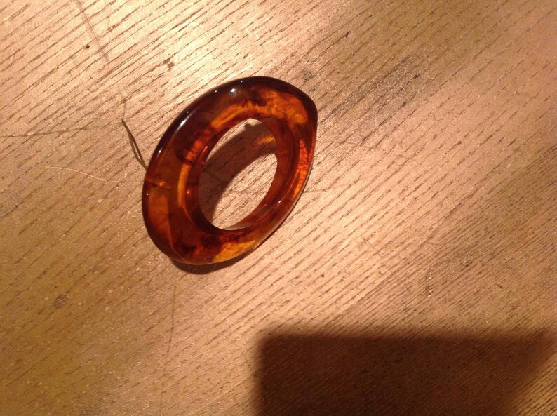 Vintage oval root beer Bakelite brooch