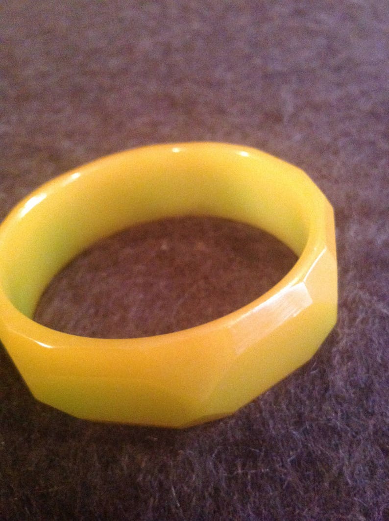 Vintage greenyellowbrown geometric bangle bracelet