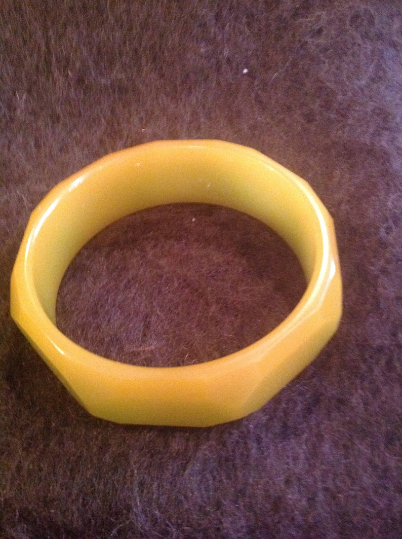 Vintage greenyellowbrown geometric bangle bracelet