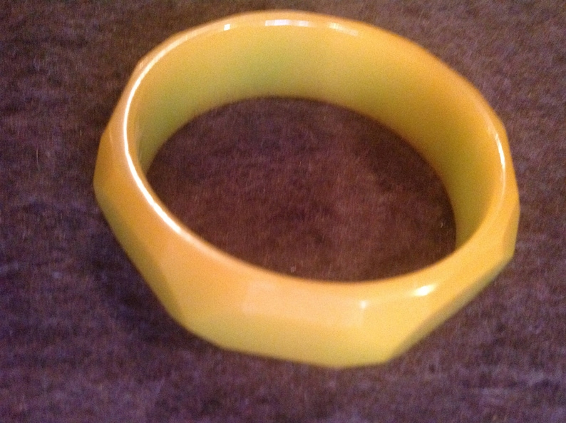 Vintage greenyellowbrown geometric bangle bracelet