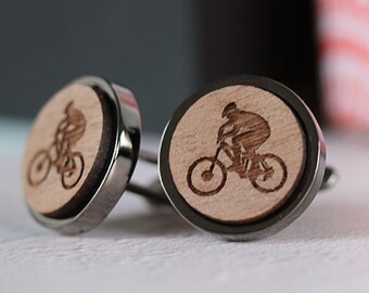 Mountain Bike Cufflinks Mountain Cufflinks Trekking Cufflinks Bicycle Cufflinks