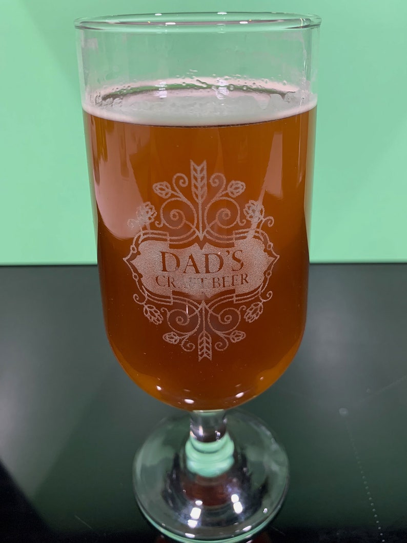 Engraved Craft Beer Glass Laser Etched Perfect Father's Etsy