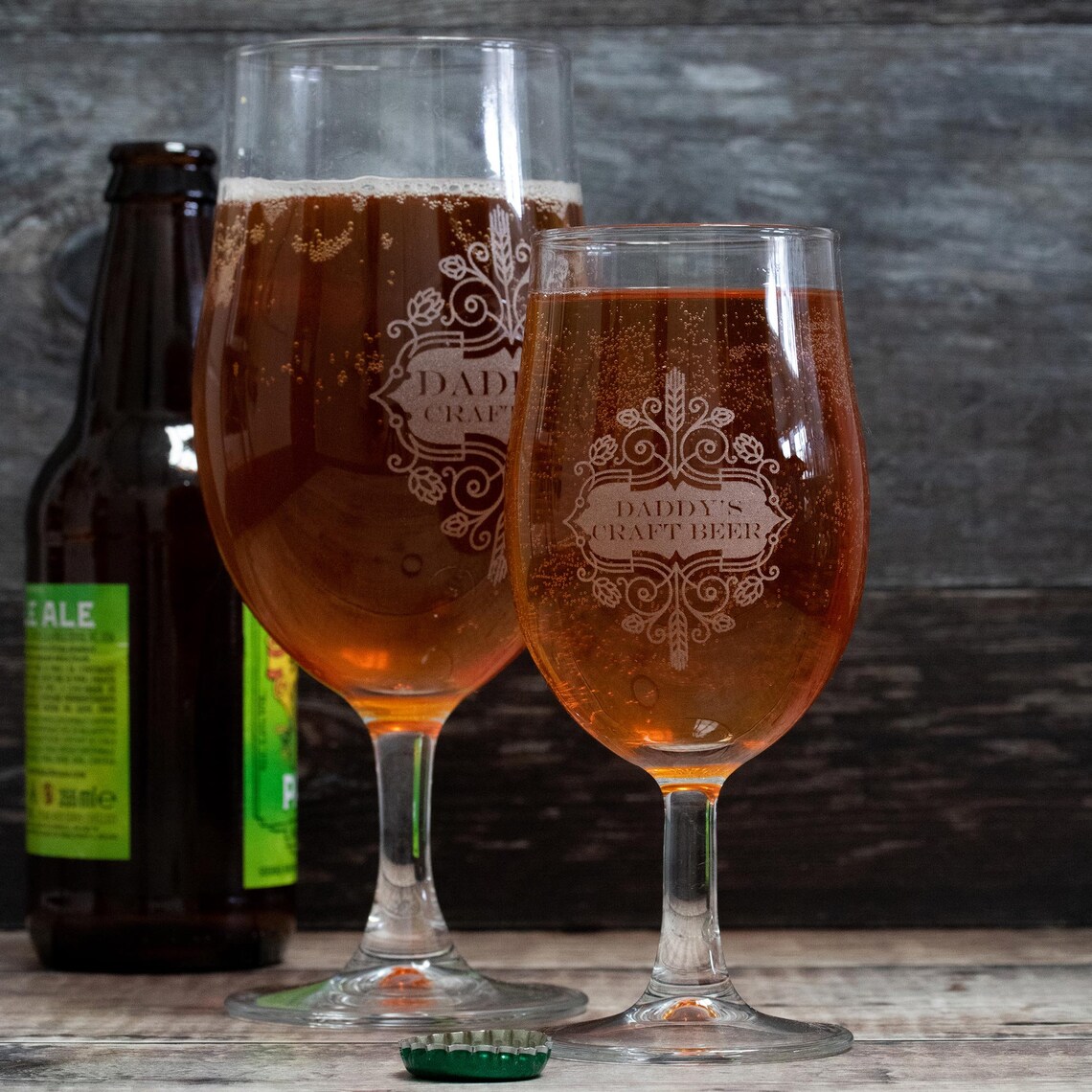 Engraved Craft beer Glass Laser etched perfect Father's Etsy