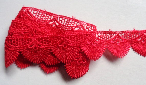 red lace trim by the yard