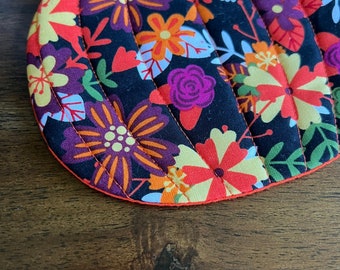 Pumpkin fall mug rug/ coaster/ small placemat