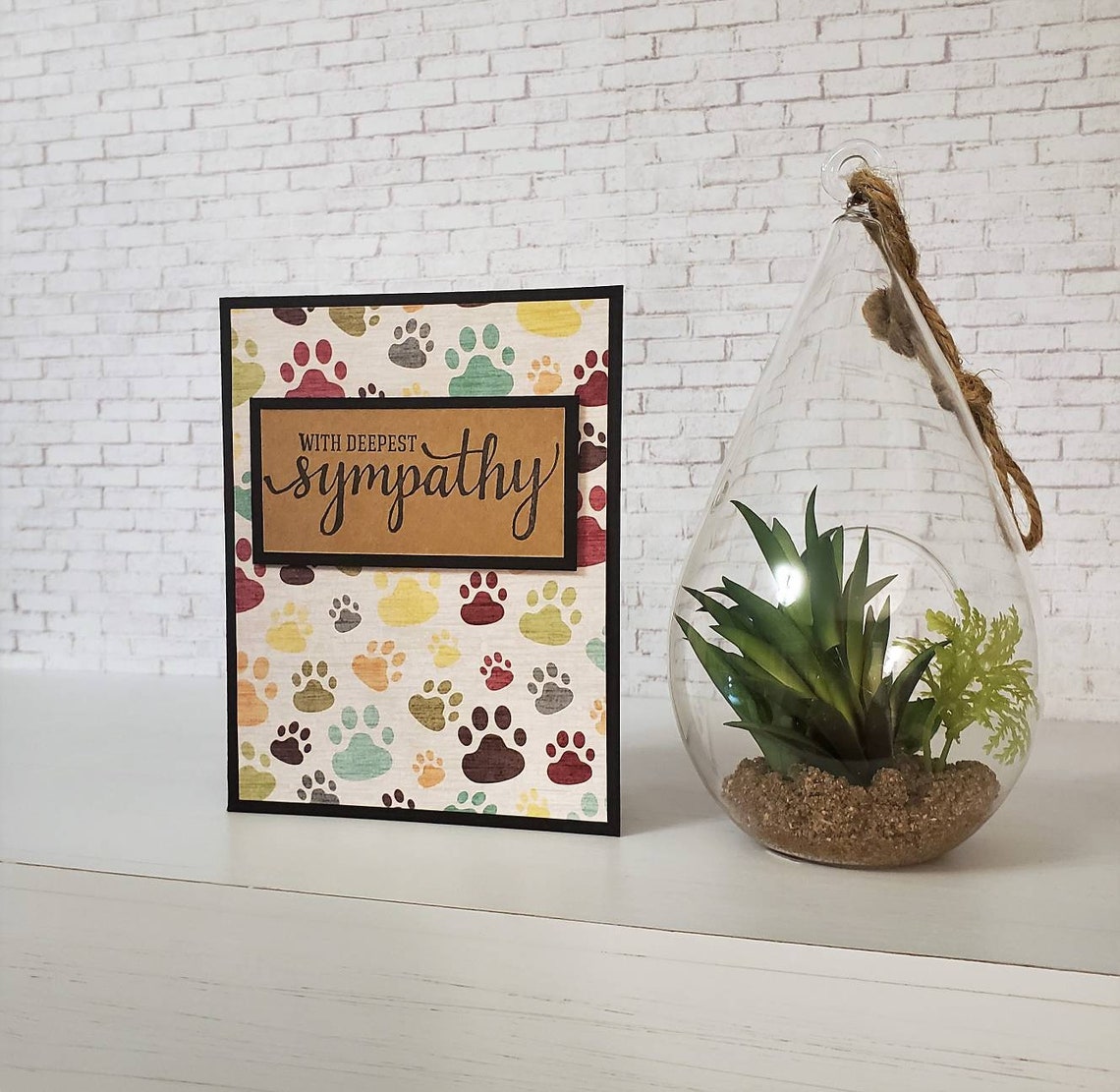 Paw Prints Sympathy Card Pack Pet Condolence Cards Dog Loss - Etsy