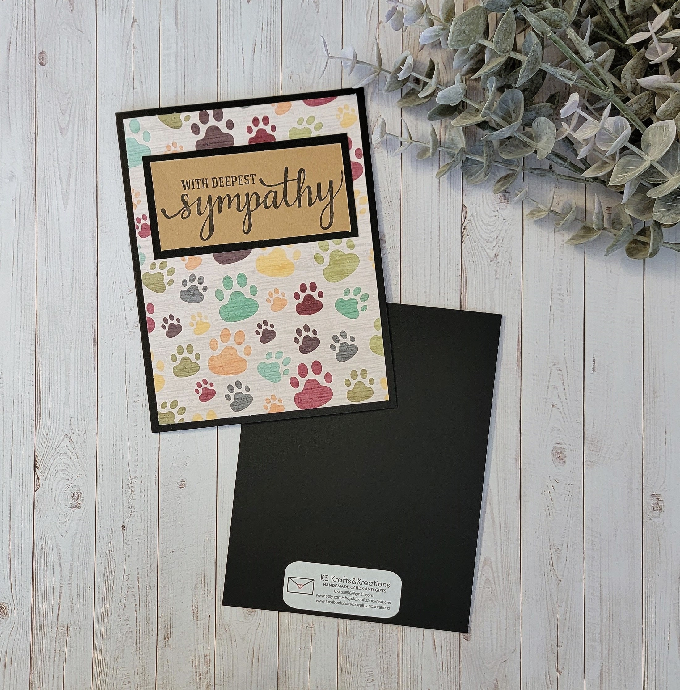 Paw Prints Sympathy Card Pack Pet Condolence Cards Dog Loss - Etsy