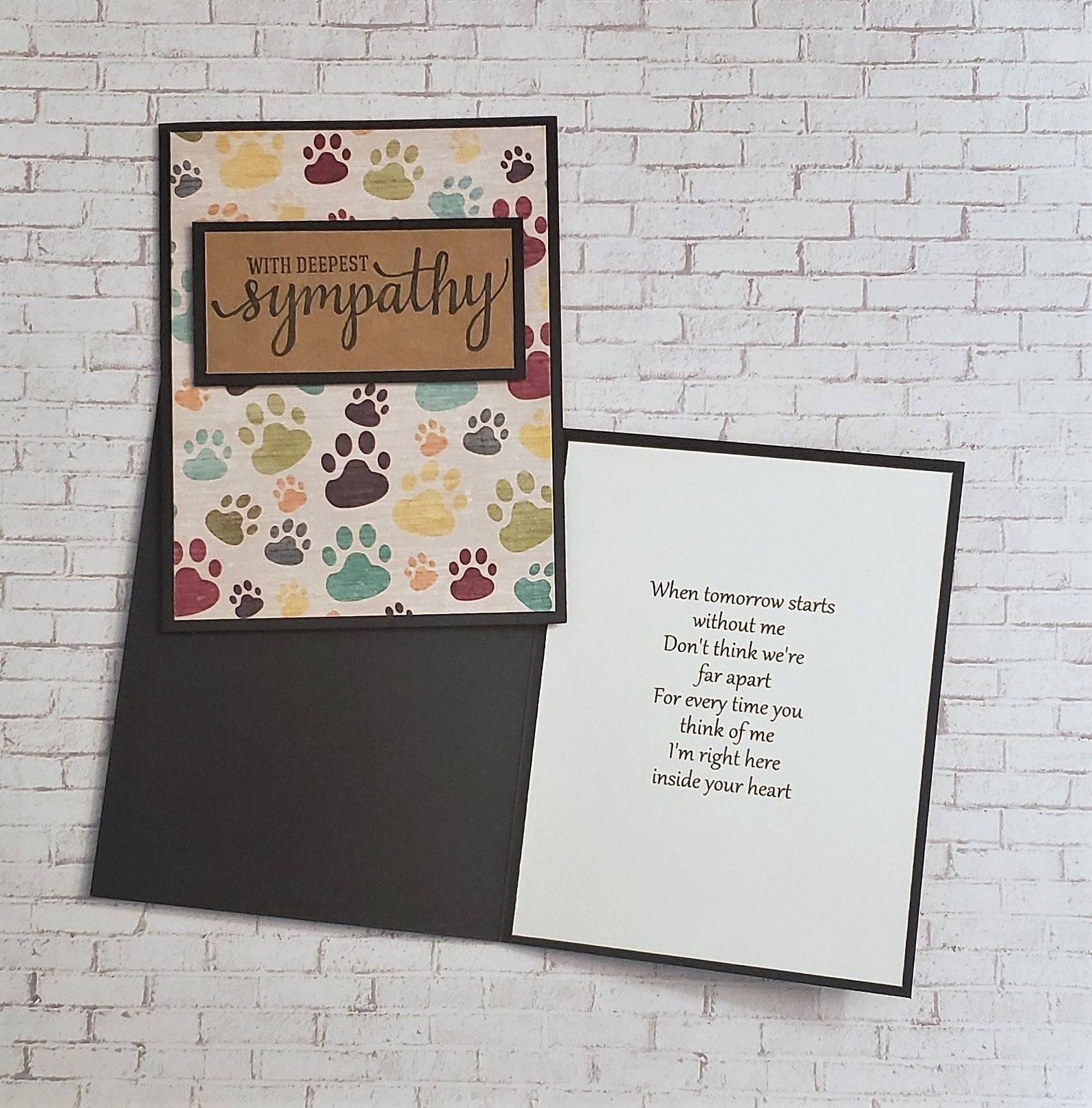 Paw Prints Sympathy Card Pack Pet Condolence Cards Dog Loss - Etsy