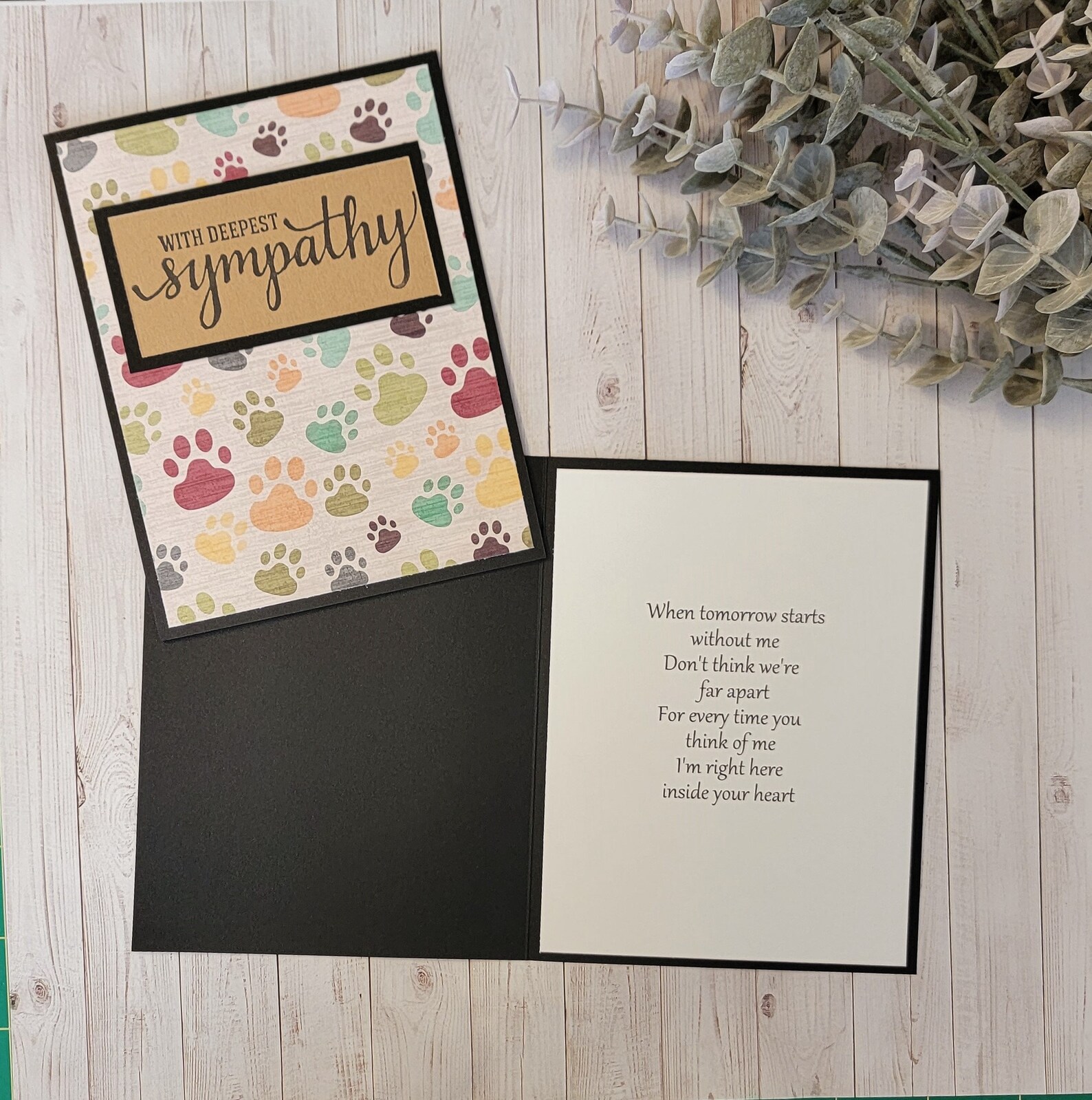 Paw Prints Sympathy Card Pack, Pet Condolence Cards, Dog Loss Card, Pet ...