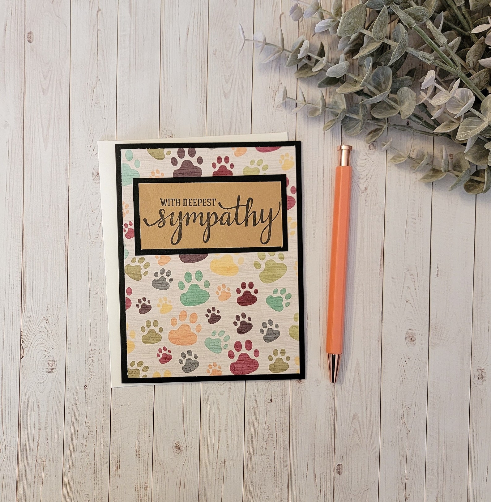 Paw Prints Sympathy Card Pack Pet Condolence Cards Dog Loss - Etsy
