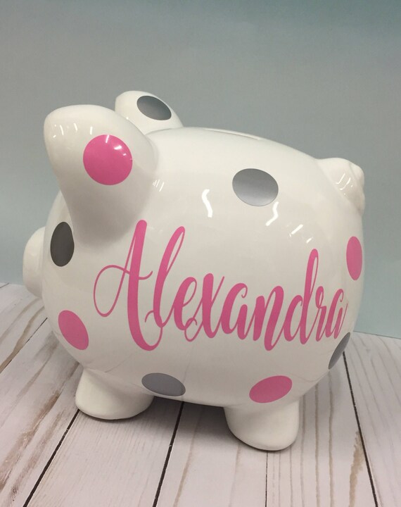Personalized Piggy Bank Piggy Bank Piggy Bank For Girls Custom Etsy
