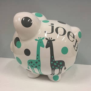 Personalized Piggy Bank-piggy bank- piggy bank for girls-piggy bank for boys-newbaby gift-piggy banks-piggy bank giraffe