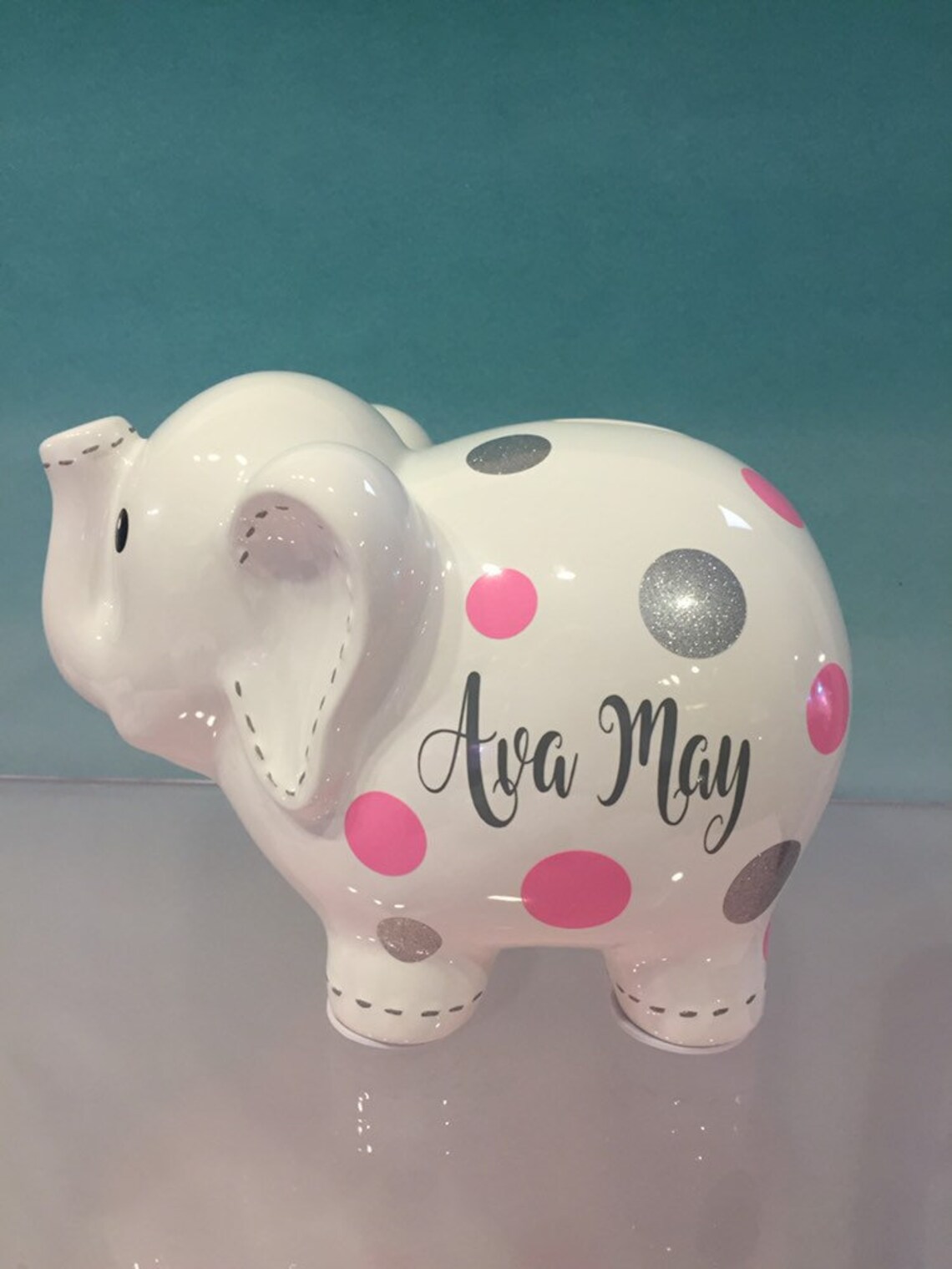 Personalized Elephant Piggy Bankelephant Piggy Bankpiggy Etsy