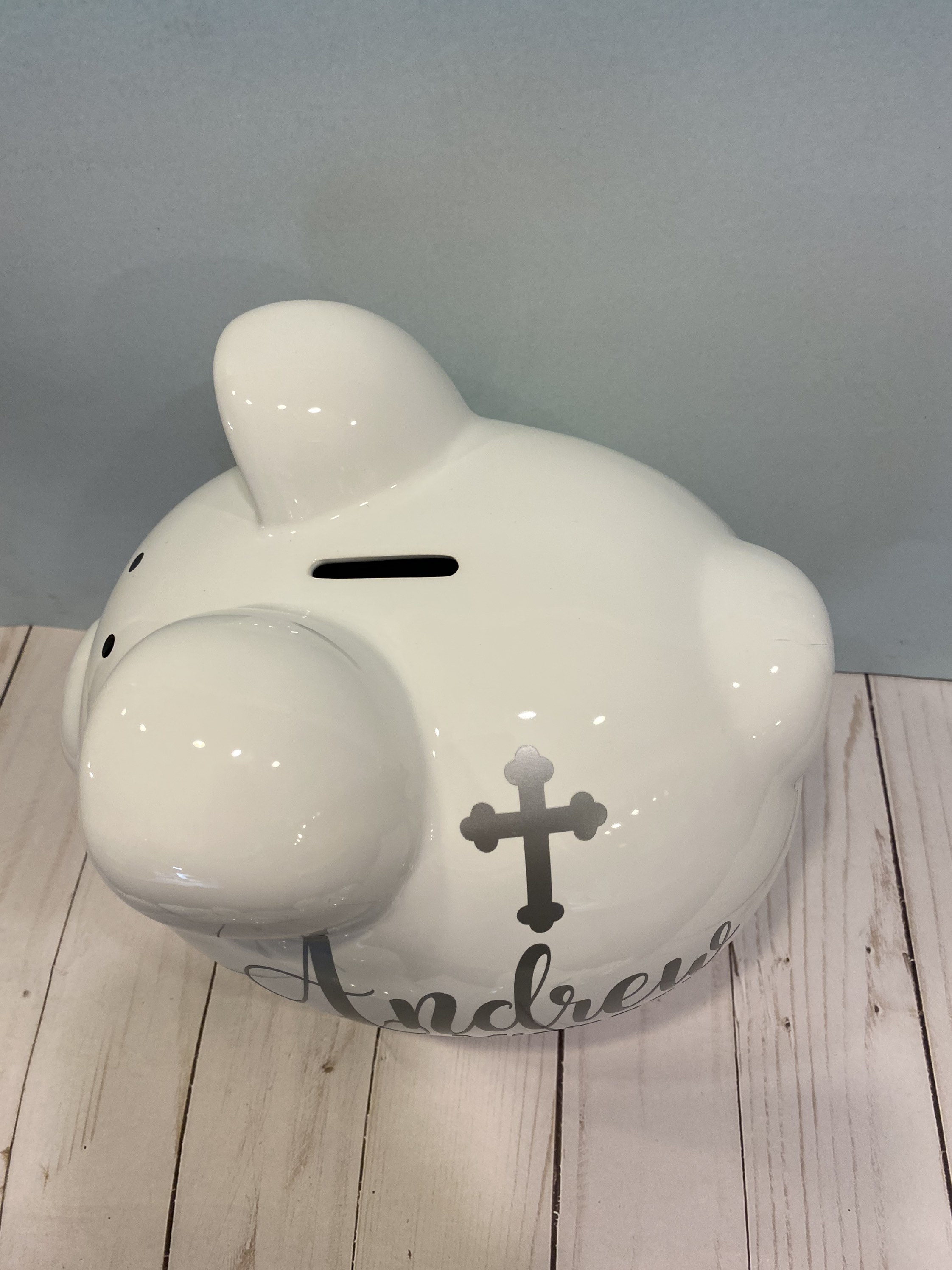 Personalized Large Piggy Bankbaptism Piggy Bankpiggy Bank Etsy