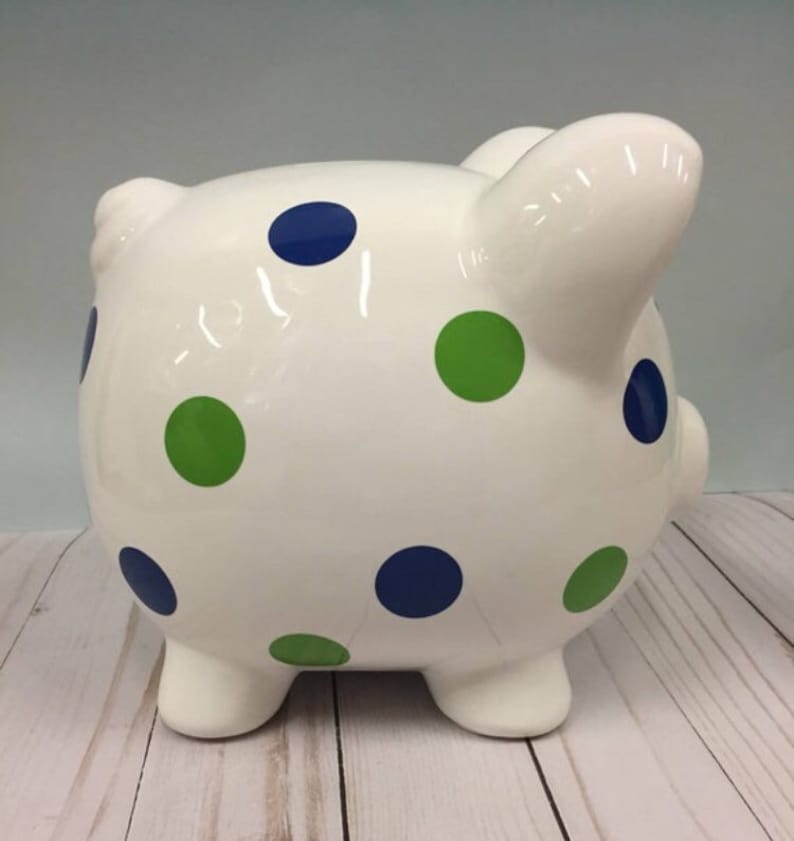 Personalized 9Large Piggy Bank-Piggy bank for boys-Piggy bank for girls-piggy banks for boys-Charlie font image 3