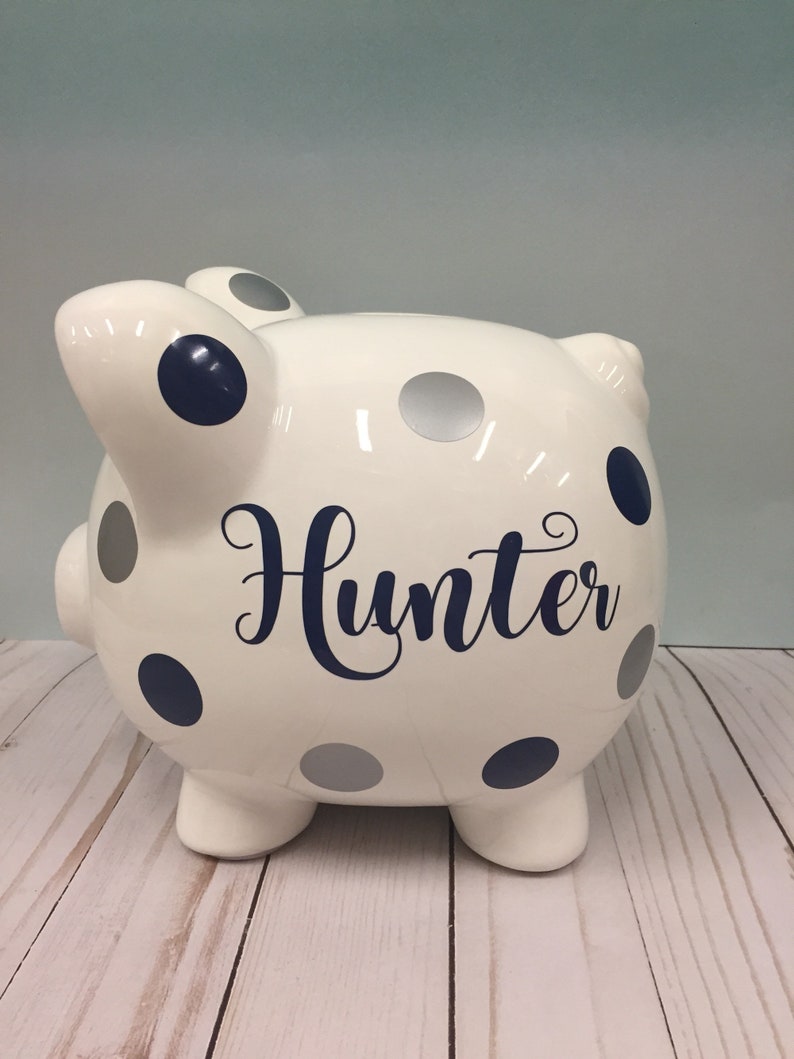 Piggy Bank Personalized Piggy Banklarge Piggy Bankpiggy Etsy