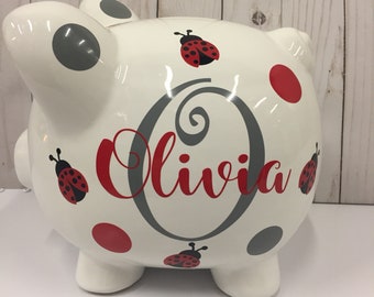 Details about   Money Box Ladybird Ceramic Luck New Year's Day Birthday Wedding Piggy Bank