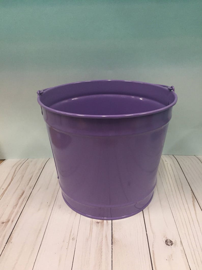 Easter Basket 5 Quart Metal Bucket Personalized Easter Etsy