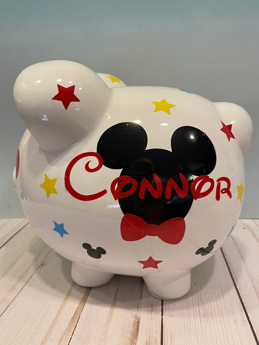 Personalized Large Mickey Piggy Bankmickey Piggy Bankpiggy Bank for