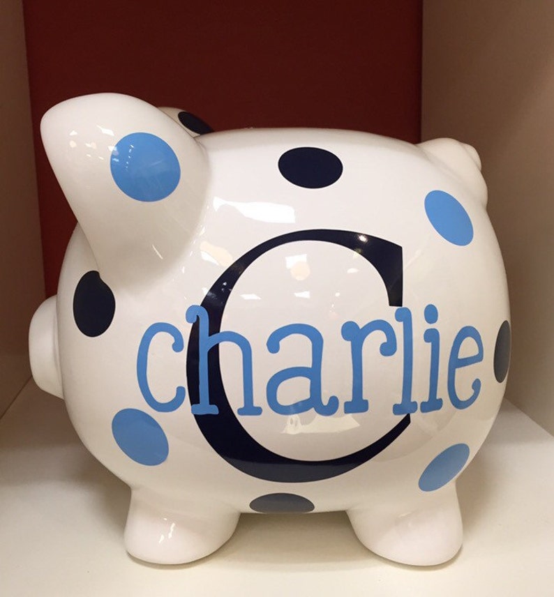 Personalized Large Piggy Bankpiggy Bank for Boyspiggy Bank Etsy