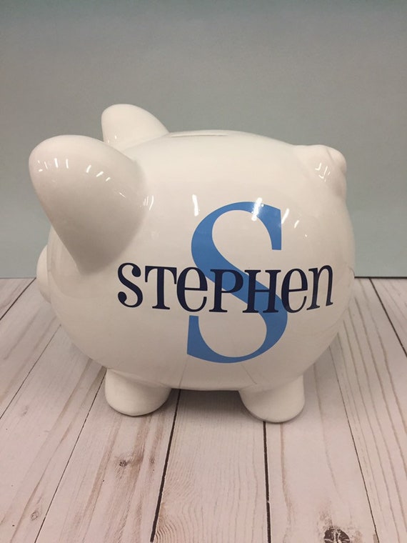 Personalised Silver Pirate Ship Piggy Money Box for Boys 