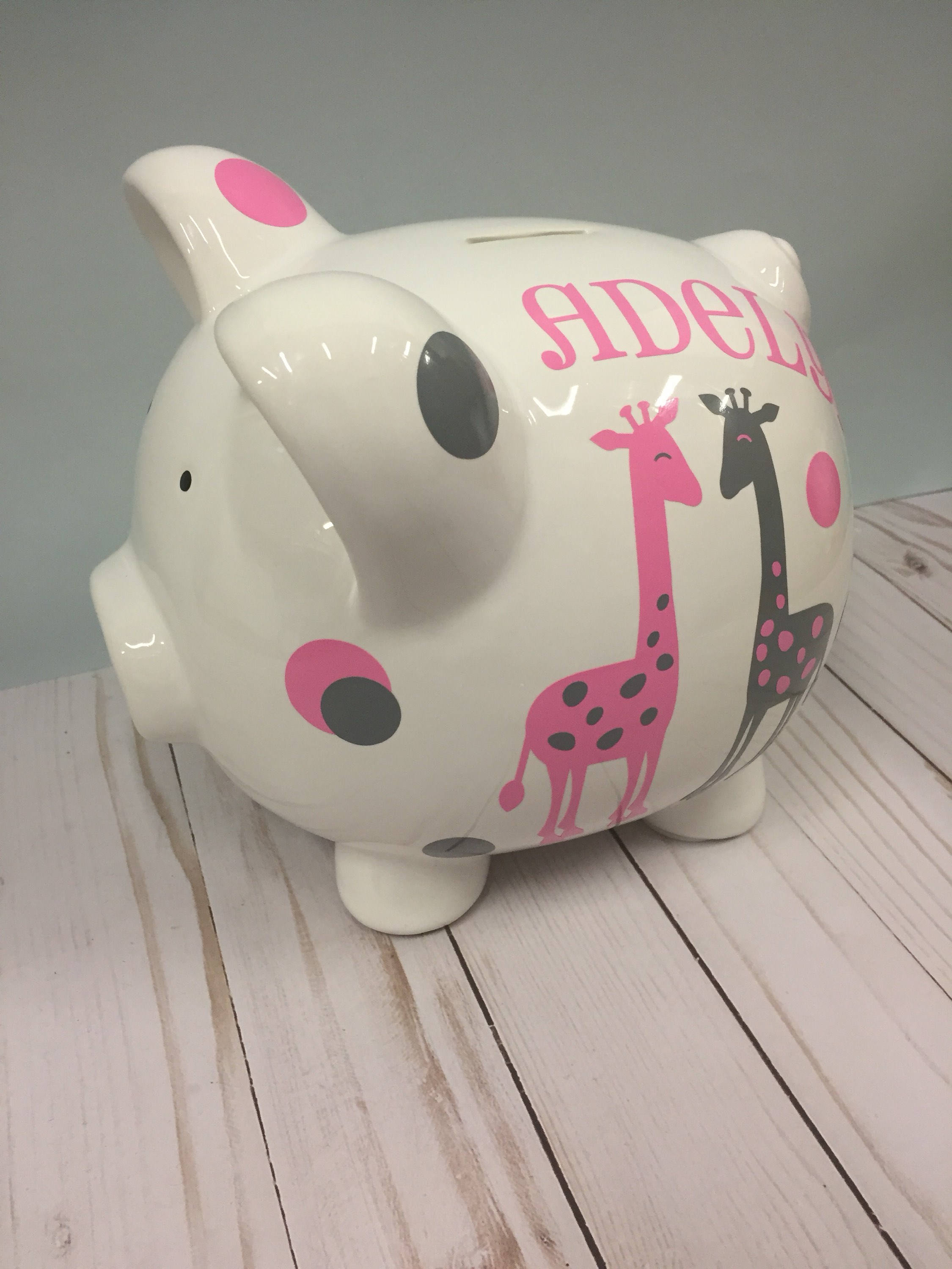 Personalized Piggy Bankpiggy Bank Piggy Bank for Girlspiggy Etsy