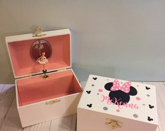 Childrens personalized jewelry box,Personalized Musical Jewelry Box, Jewelry Box for Girls, Custom Ballerina Jewelry Box, Flower Girl Gift