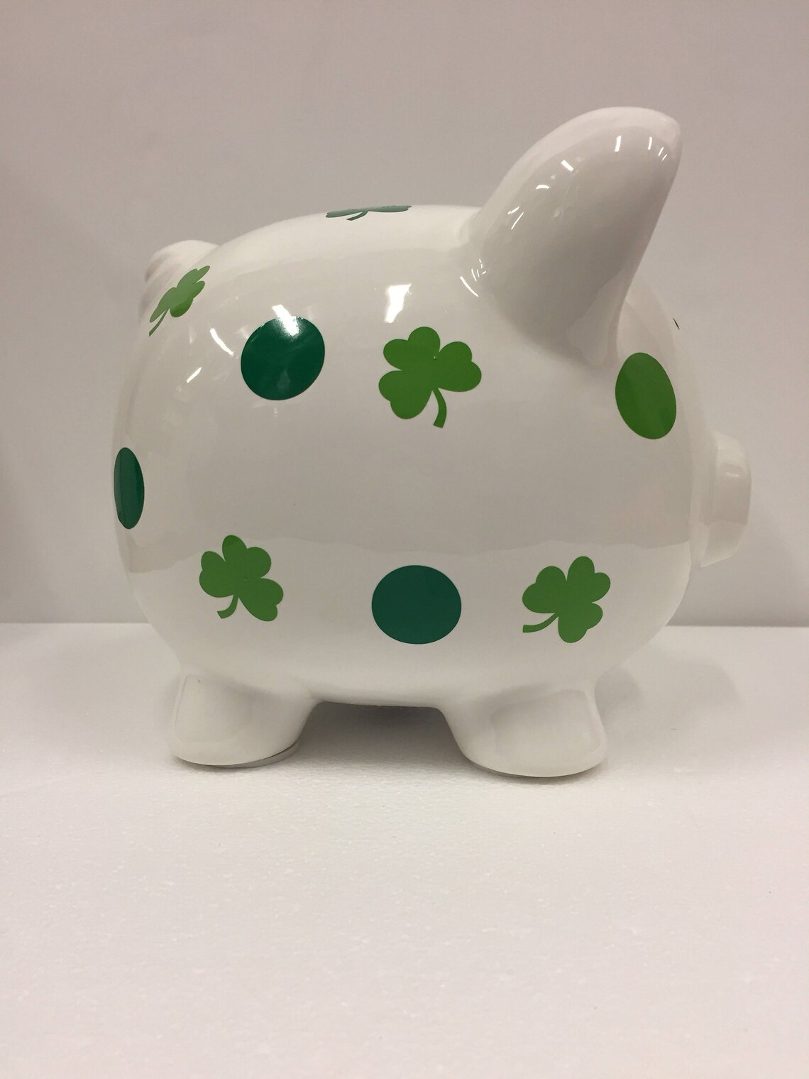 Personalized Piggy Bankshamrock Piggy Bankpiggy Bank Irish Etsy