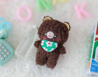 Handmade Miniature Baby Bear Doll - Cute Collectible Toy