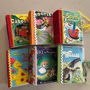 Little Golden Book Junk Journal – Upcycled Handmade, Vintage-Inspired Scrapbook, Writing & Memory Book, Unique Gift for Journal Lovers