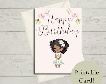 Printable Birthday Card for Girls | Digital Download