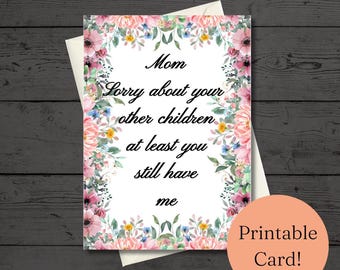 Printable Funny Mother's Day Card